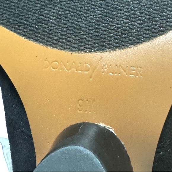 NEW Donald Plinar Pandra Black Stretch Suede Pull On Ankle Boots Booties Size 9 - Picture 13 of 14